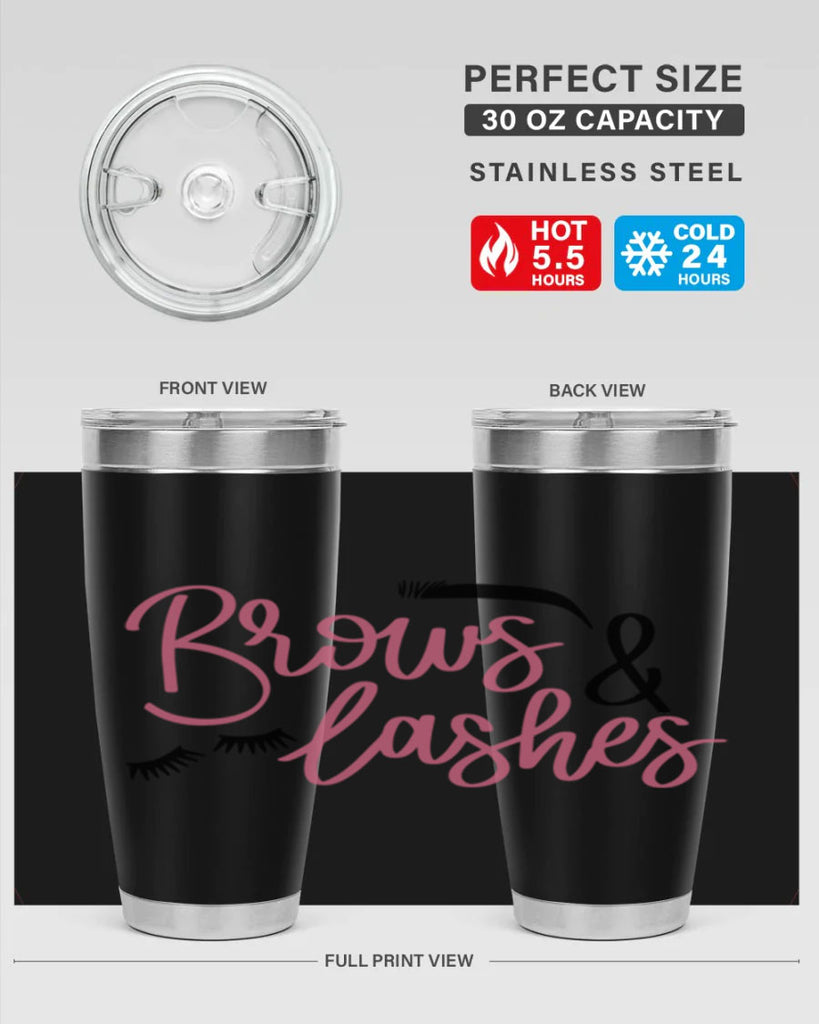 Brows Lashes Style 122#- make up- Tumbler