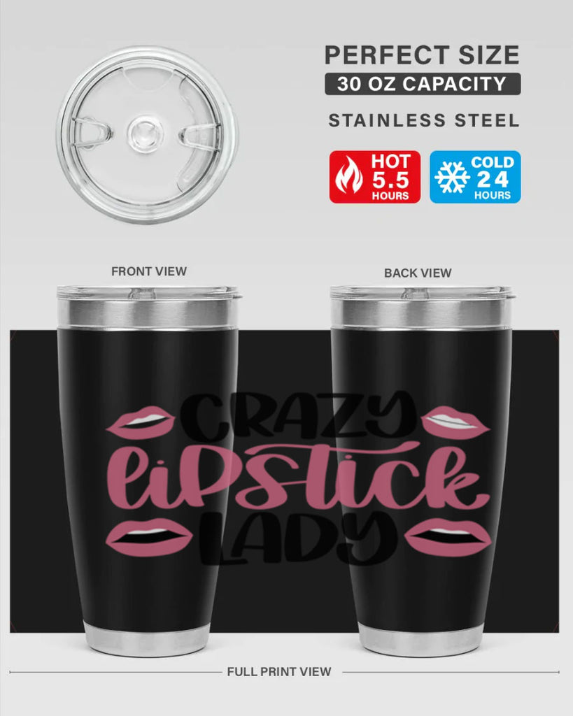 Crazy Lipstick Lady Style 107#- make up- Tumbler