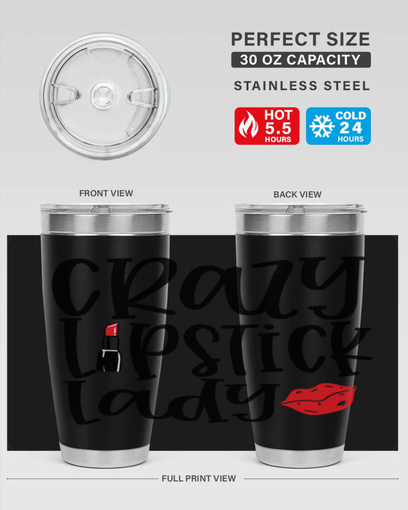 Crazy Lipstick Lady Style 240#- make up- Tumbler
