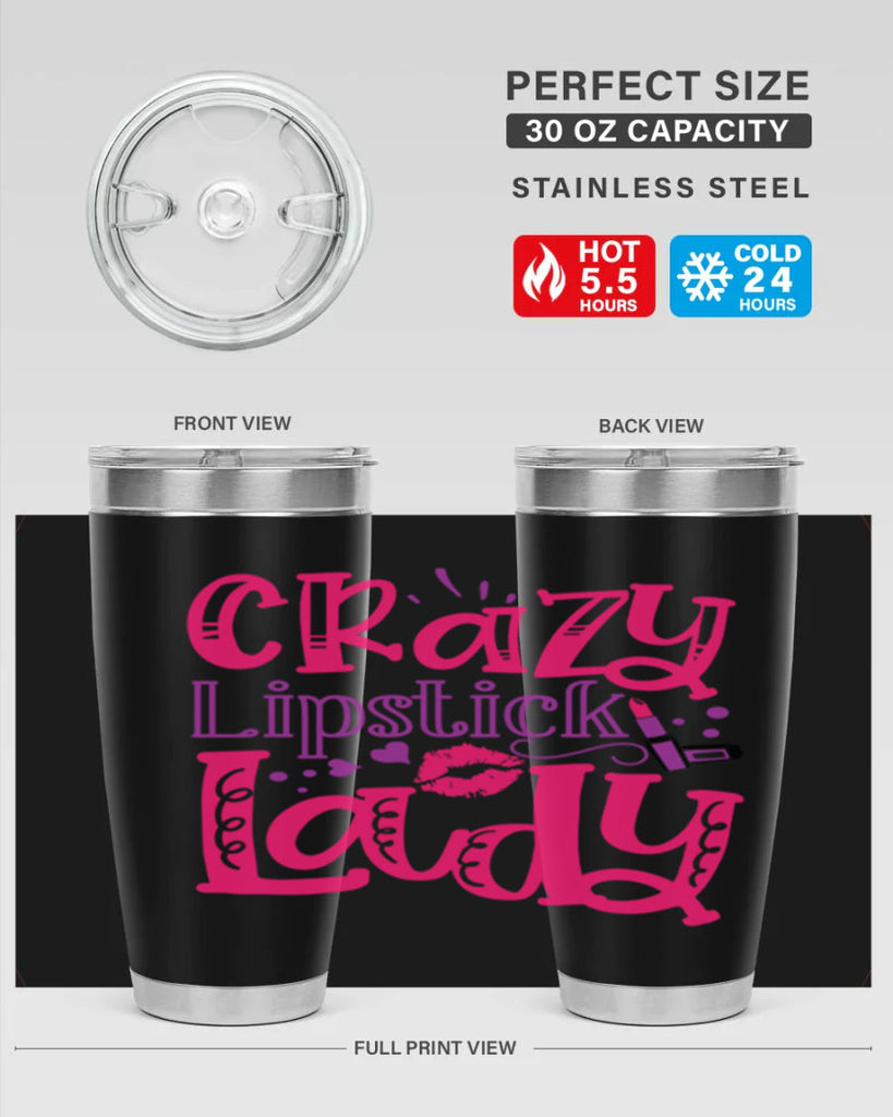 Crazy Lipstick Lady Style 241#- make up- Tumbler