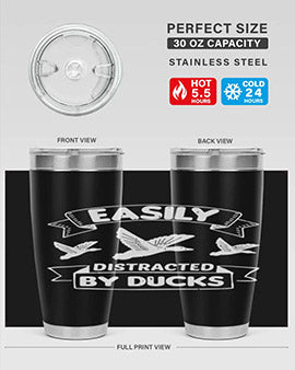 Easily Distracted By Ducks Style 48#- duck- Tumbler