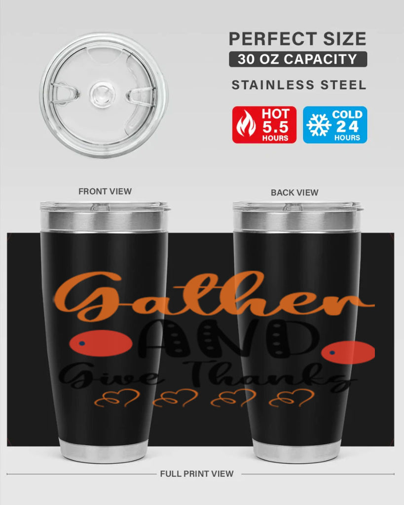 Gather And Give Thanks 188#- fall- Tumbler
