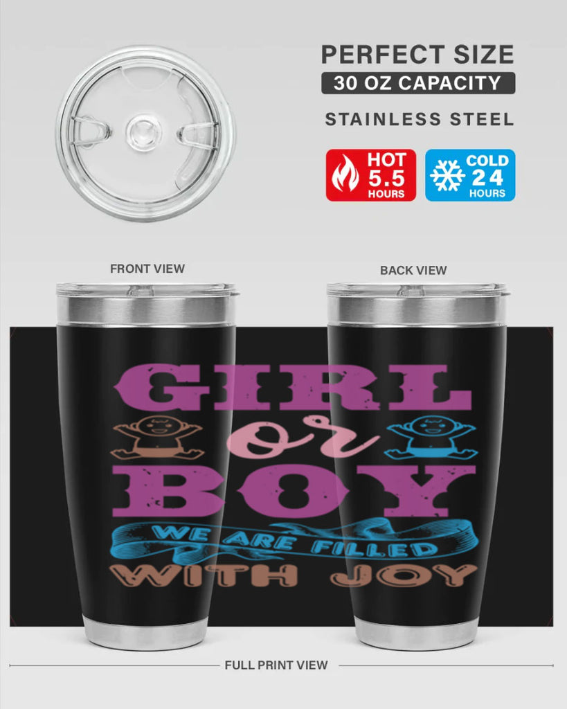 Girl or boy we are filled with joy Style 38#- baby shower- tumbler