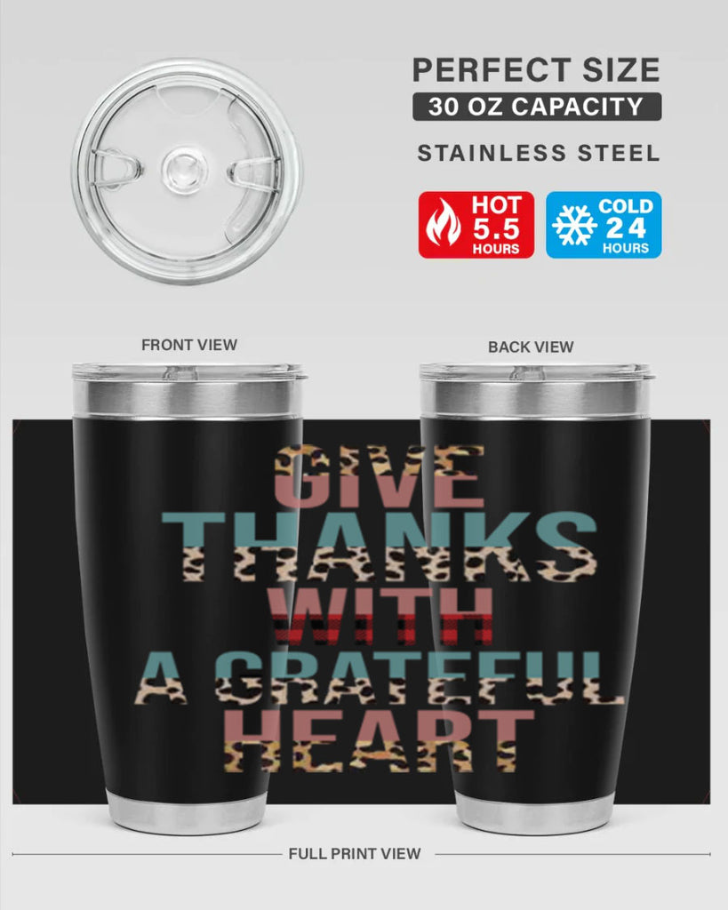 Give thanks with a grateful heart 195#- fall- Tumbler