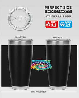 Graphic Owl Tiedye A TurtleRabbit 8#- owl- Tumblers