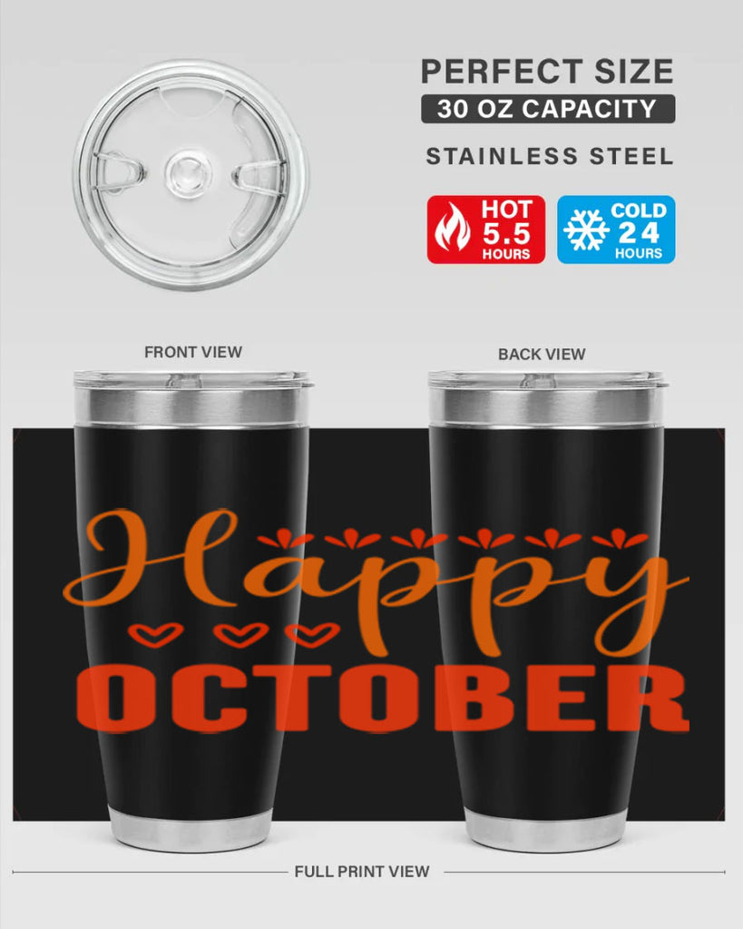 Happy October Design 237#- fall- Tumbler