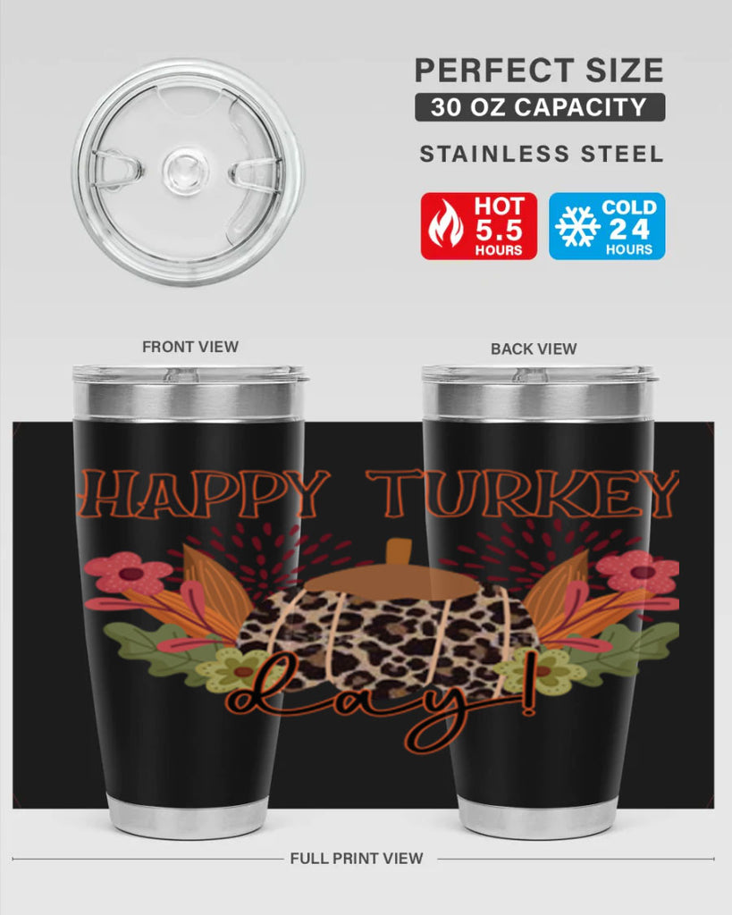Happy turkey day 253#- fall- Tumbler