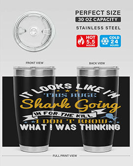 It looks like I’m this huge shark going in for the kill…I don’t know what I was thinking Style 60#- shark  fish- Tumbler