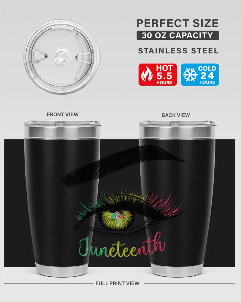 Juneteenth 1865 GirlS Eye 3#- Juneteenth- tumbler