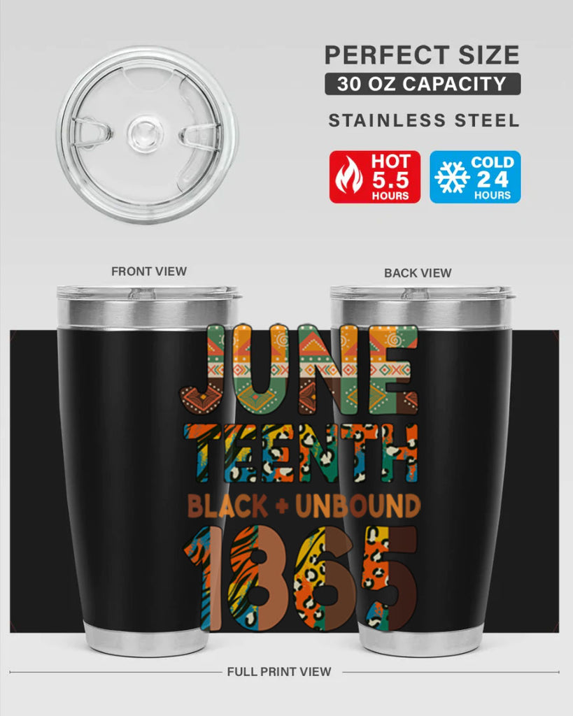 Juneteenth Black Unbound 1865 Png 33#- Juneteenth- tumbler