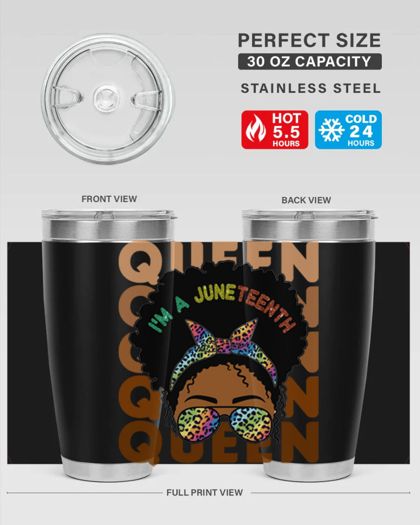 Juneteenth Queen Swag Black Melanin Png 26#- Juneteenth- tumbler