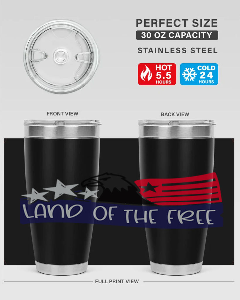 Land Of The Free Style 157#- Fourt Of July- Tumbler