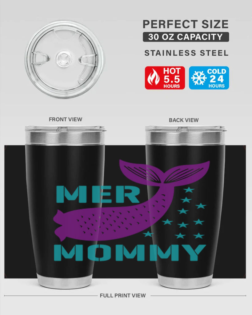 Mer Mommy 342#- mermaid- Tumbler