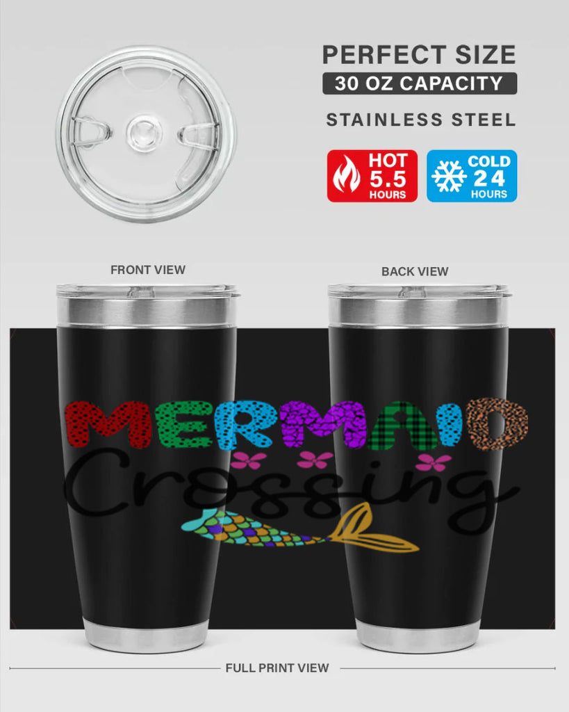 Mermaid Crossing 399#- mermaid- Tumbler