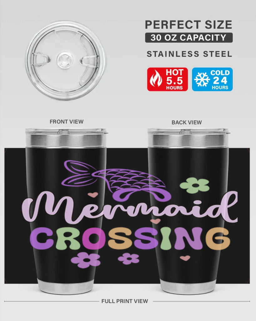 Mermaid Crossing 401#- mermaid- Tumbler