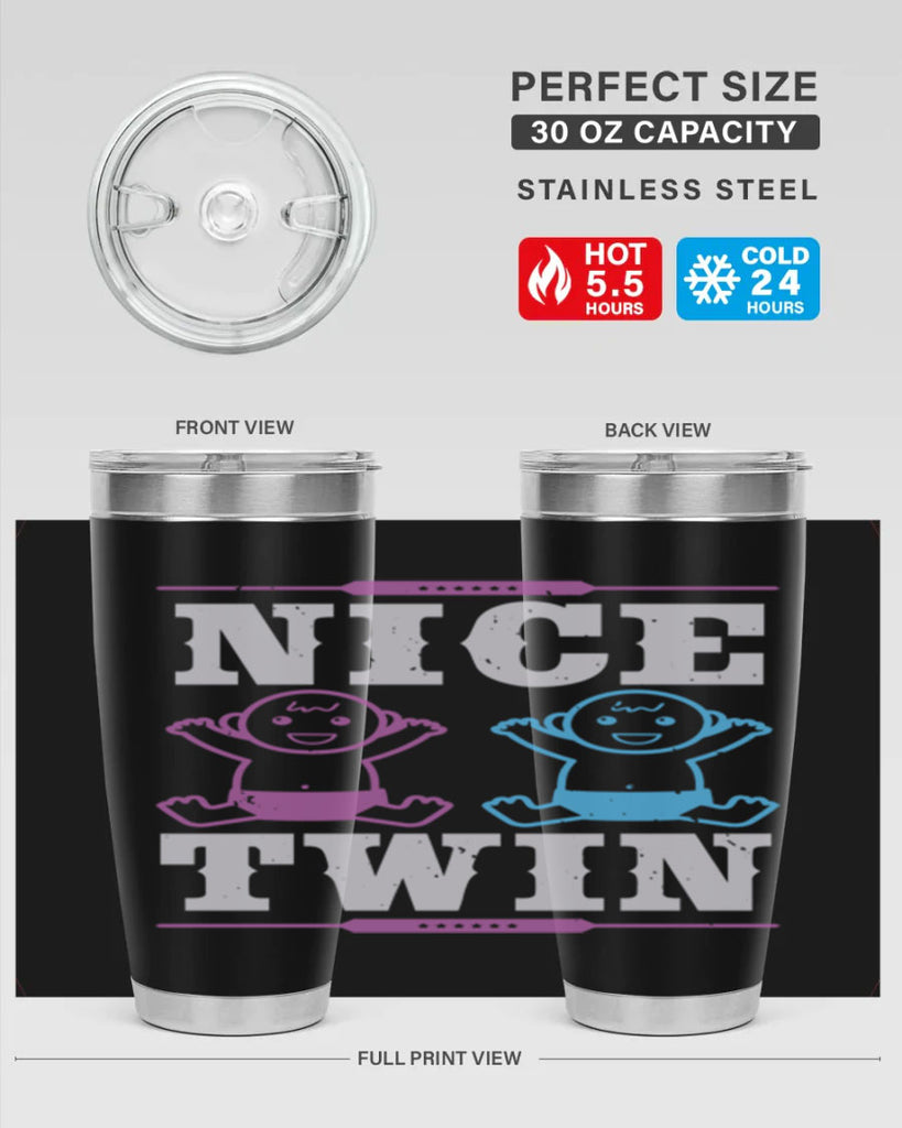 Nice Twin Style 26#- baby shower- tumbler