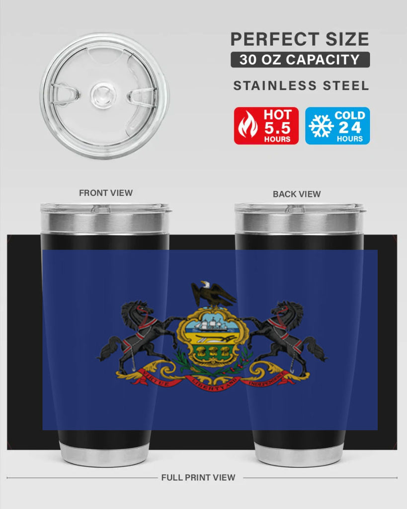 Pensilvania 14#- Us Flags- Tumbler