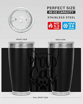 Pround Cat Mom Style 103#- cat- Tumbler