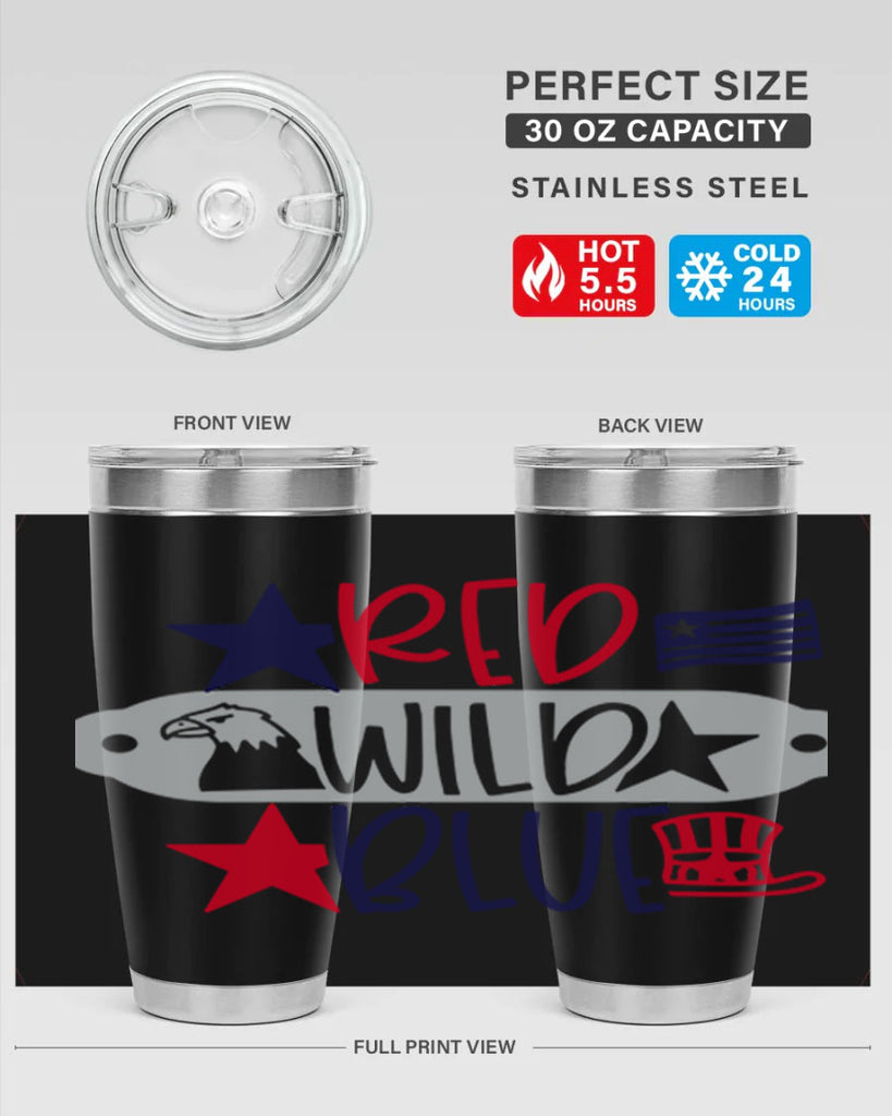 Red Wild Blue Style 171#- Fourt Of July- Tumbler