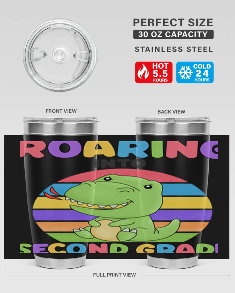 Roaring to 2nd Grade Trex 23#- second grade- Tumbler