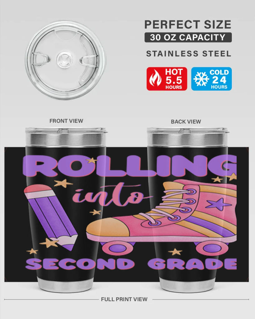 Rolling into 2nd Grade 24#- second grade- Tumbler