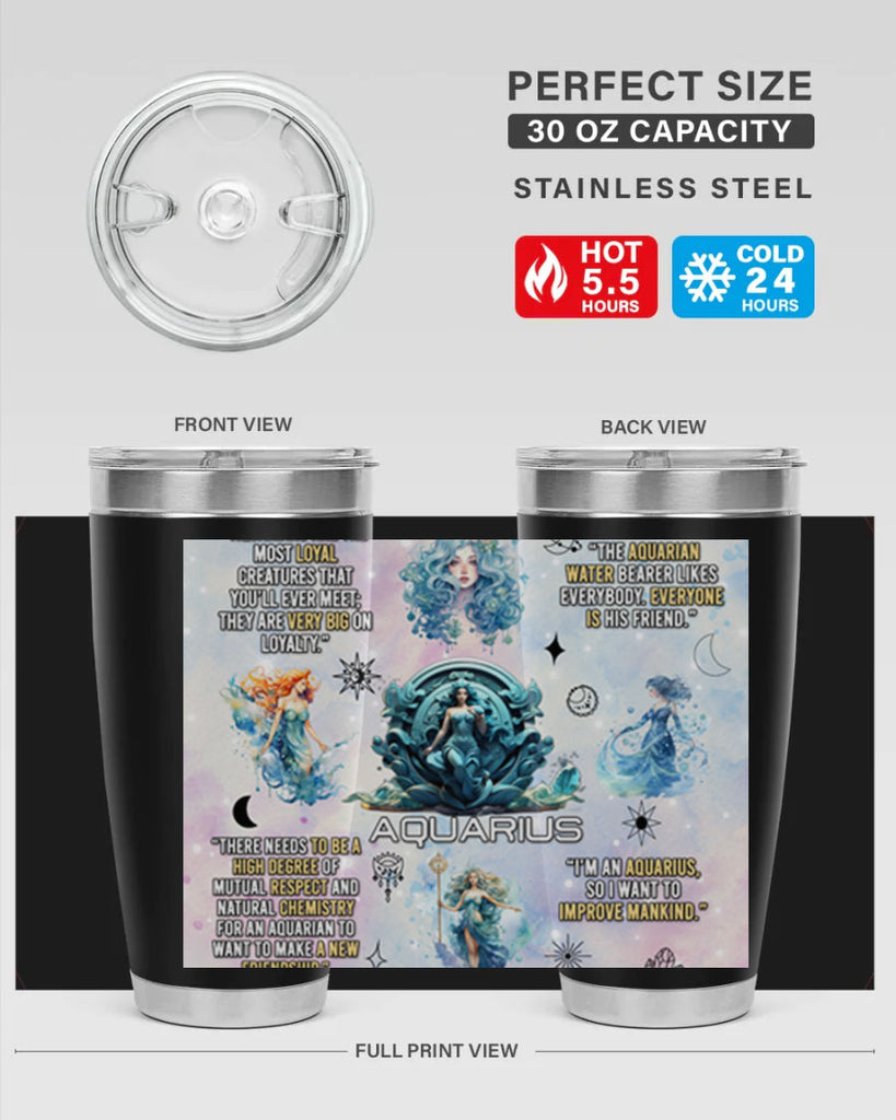 StraightAquarius 468#- zodiac- Tumbler
