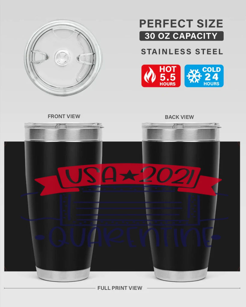 USA Quarentine Style 183#- Fourt Of July- Tumbler