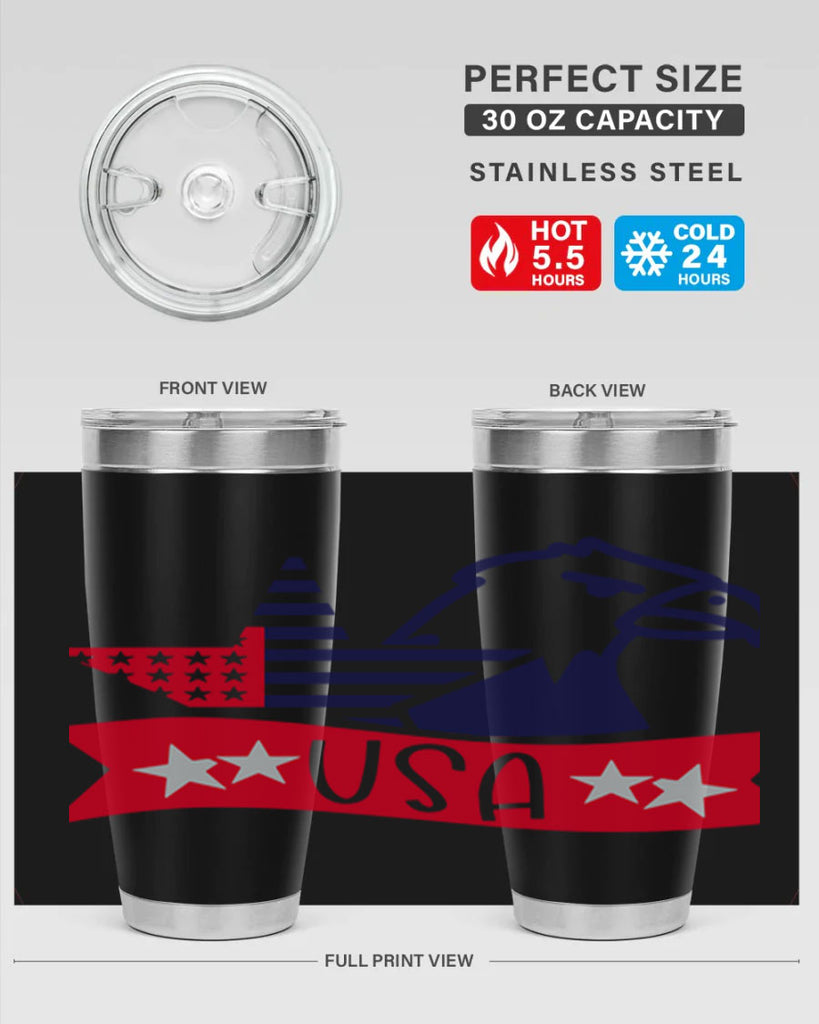 USA Style 182#- Fourt Of July- Tumbler