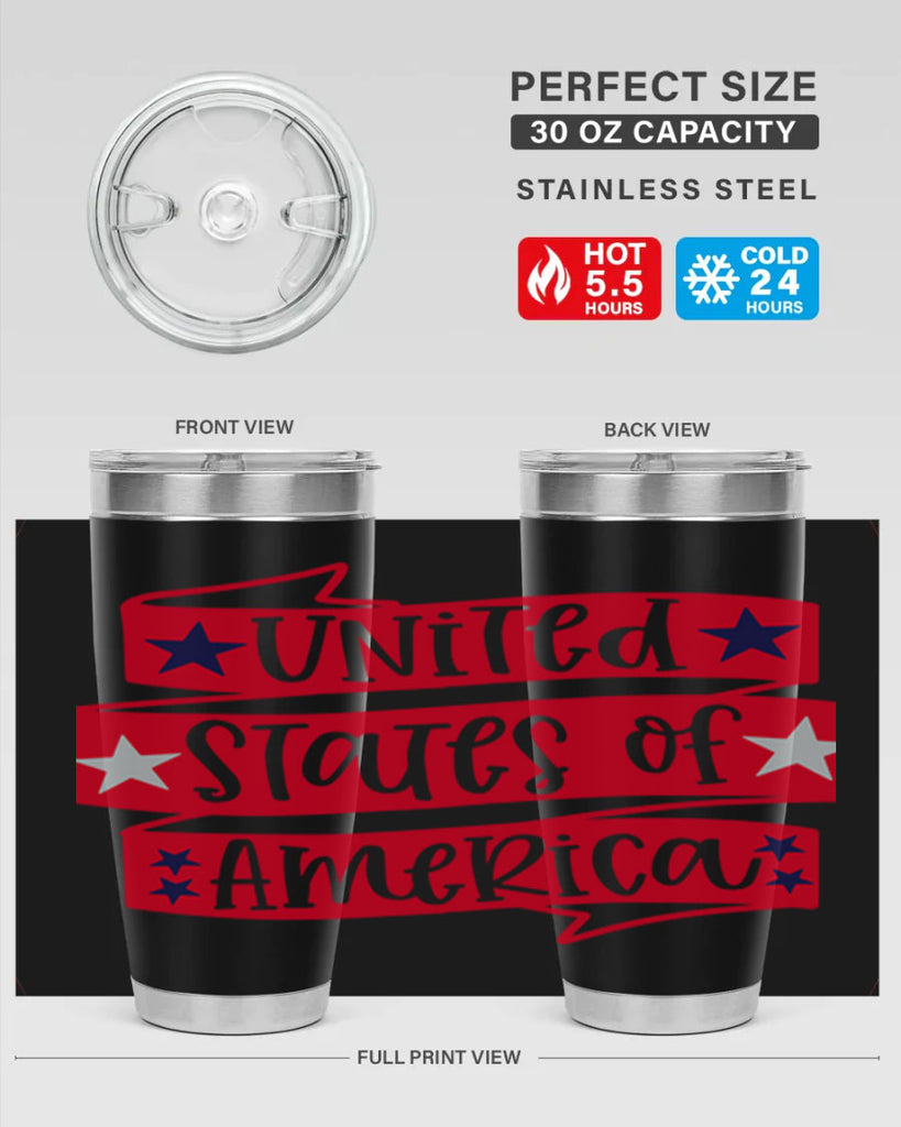 United States Of America Style 177#- Fourt Of July- Tumbler