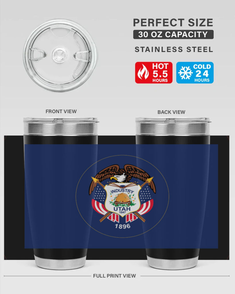 Utah 8#- Us Flags- Tumbler