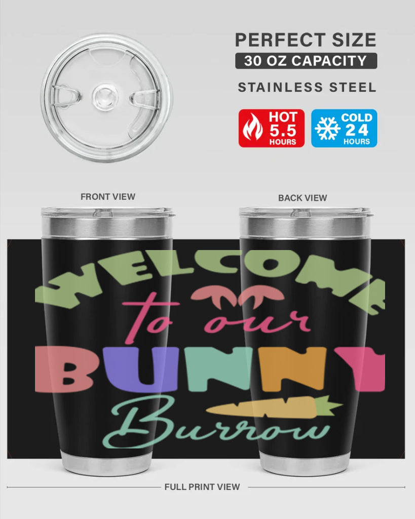Welcome to our bunny burrow588#- spring- Tumbler
