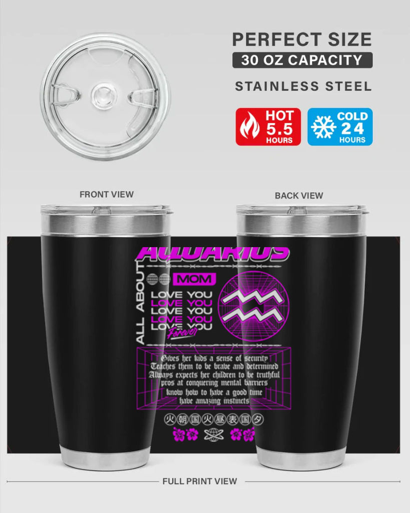 aquarius 86#- zodiac- Tumbler