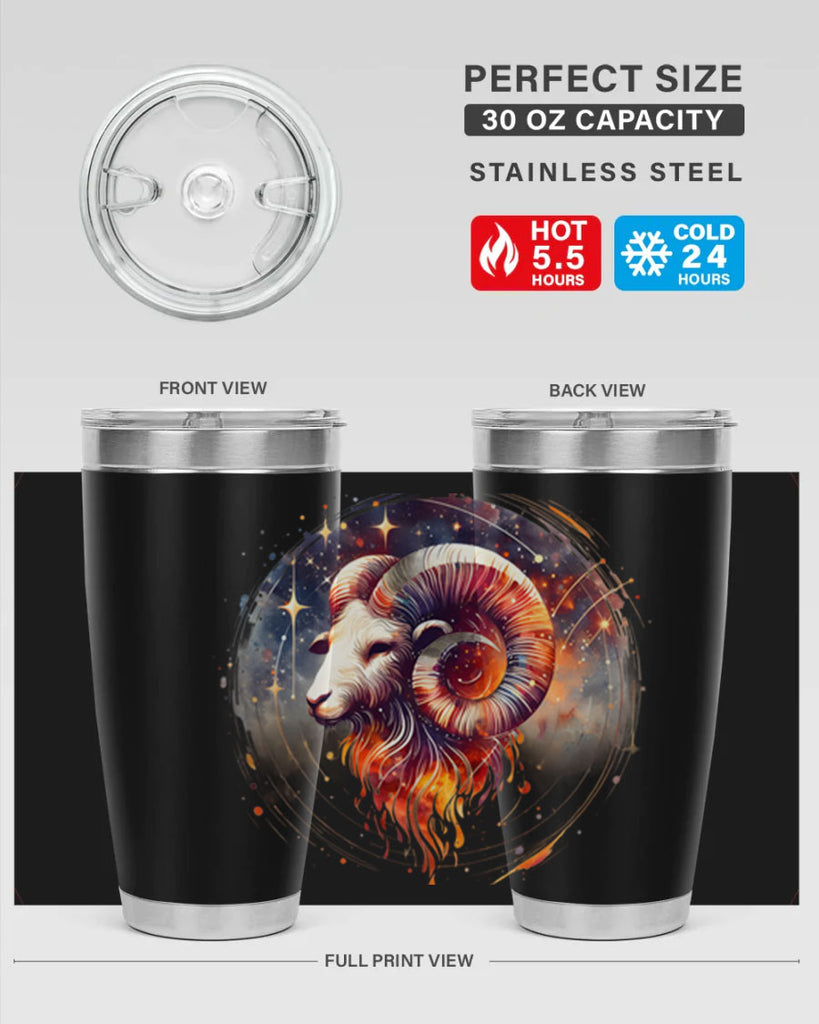 aries 125#- zodiac- Tumbler