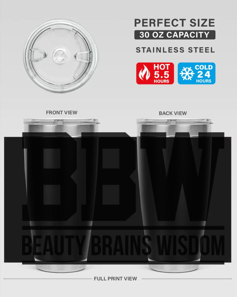 bbw beauty brains wisdom 263#- black words phrases- Cotton Tank