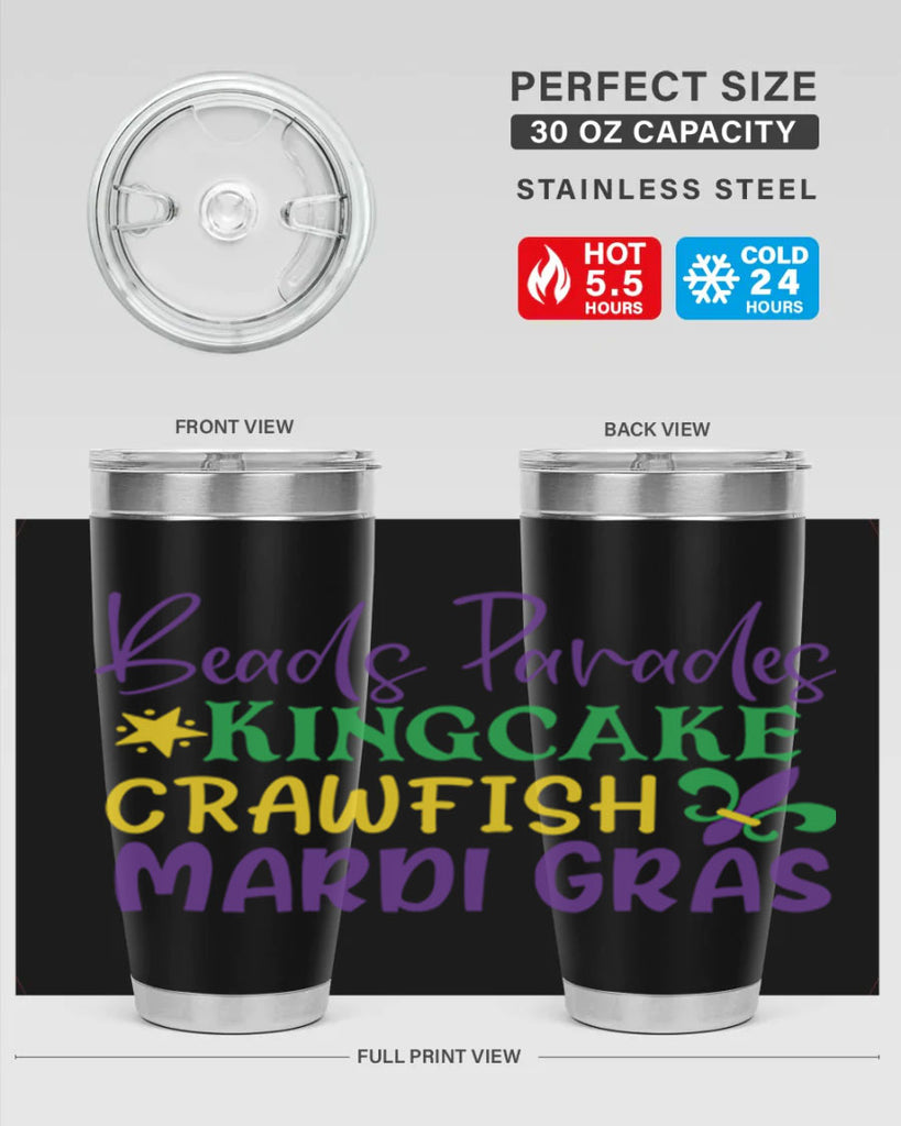 beads parades kingcake crawfish mardi gras 85#- mardi gras- Tumbler