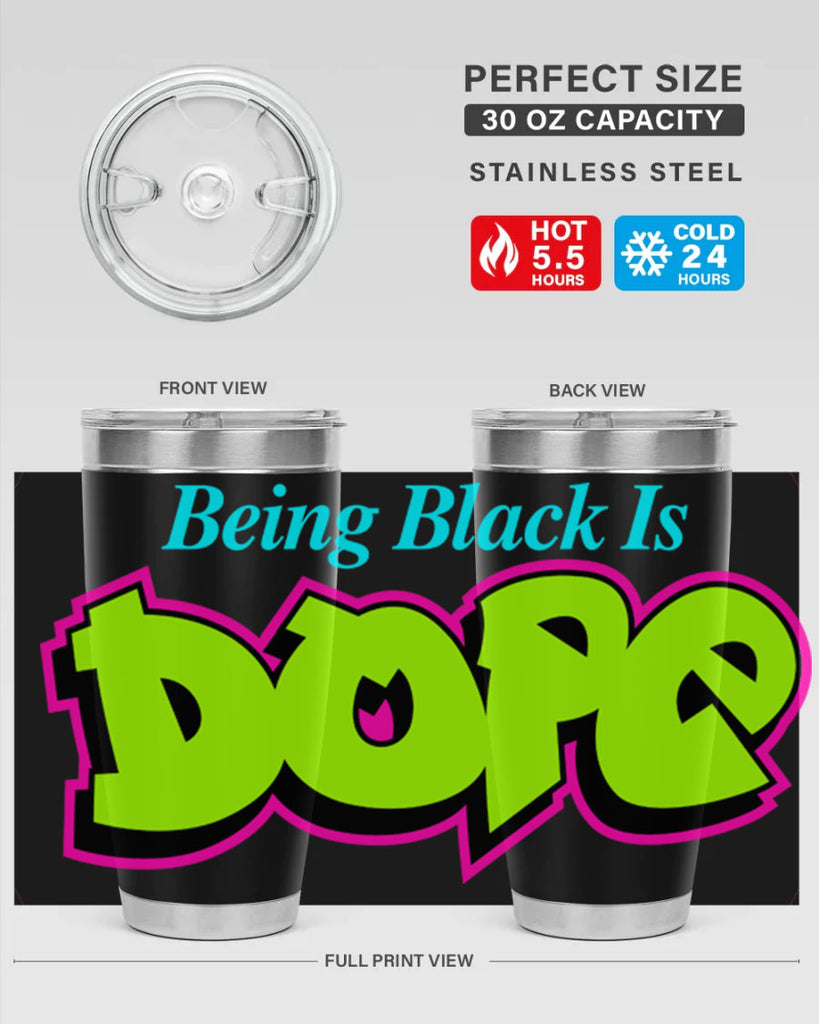 being black is dope 261#- black words phrases- Cotton Tank
