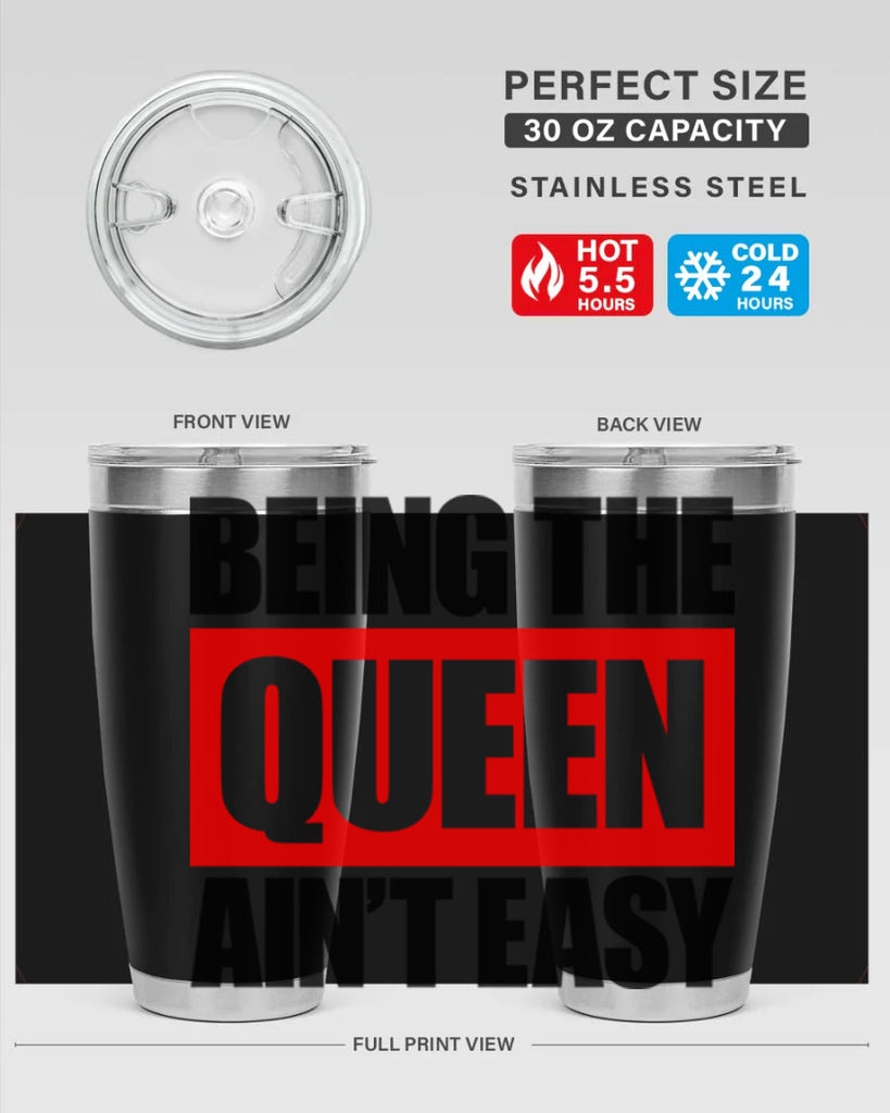 being the queen aint easy 255#- black words phrases- Cotton Tank