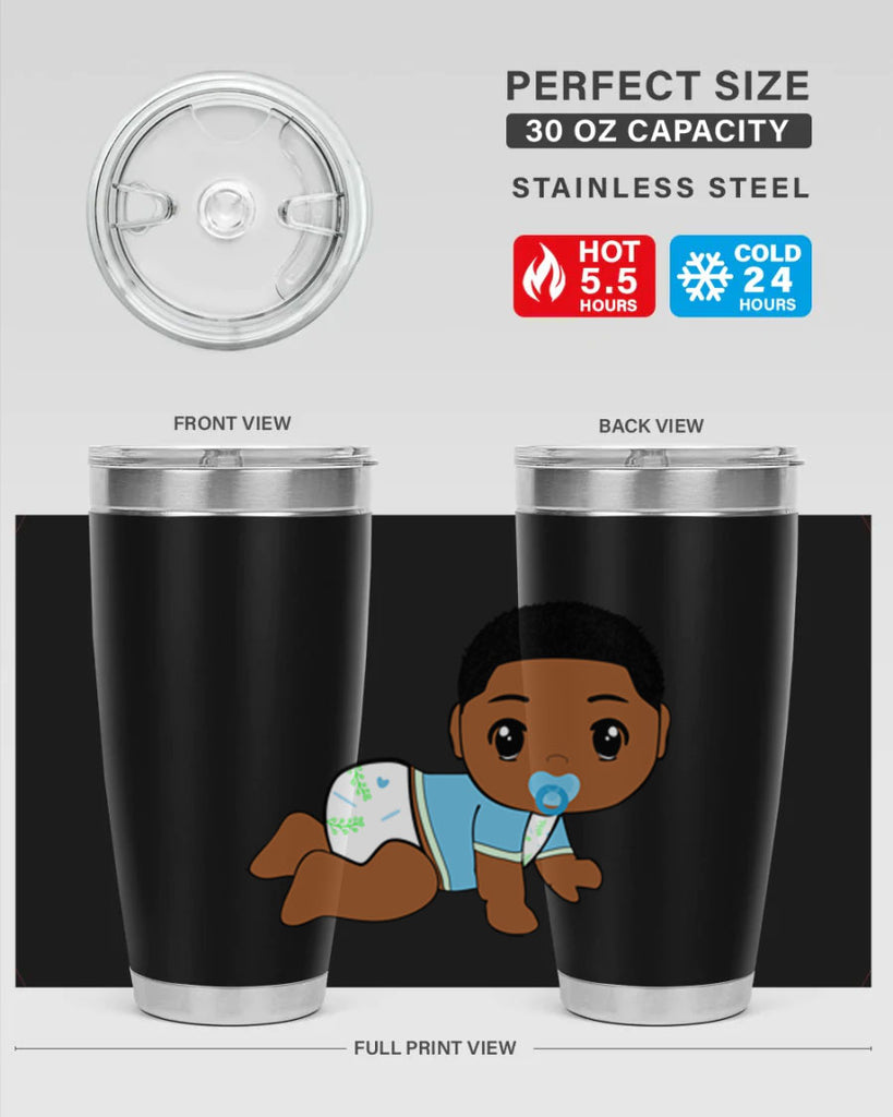 black baby boy 1#- black men - boys- tumbler