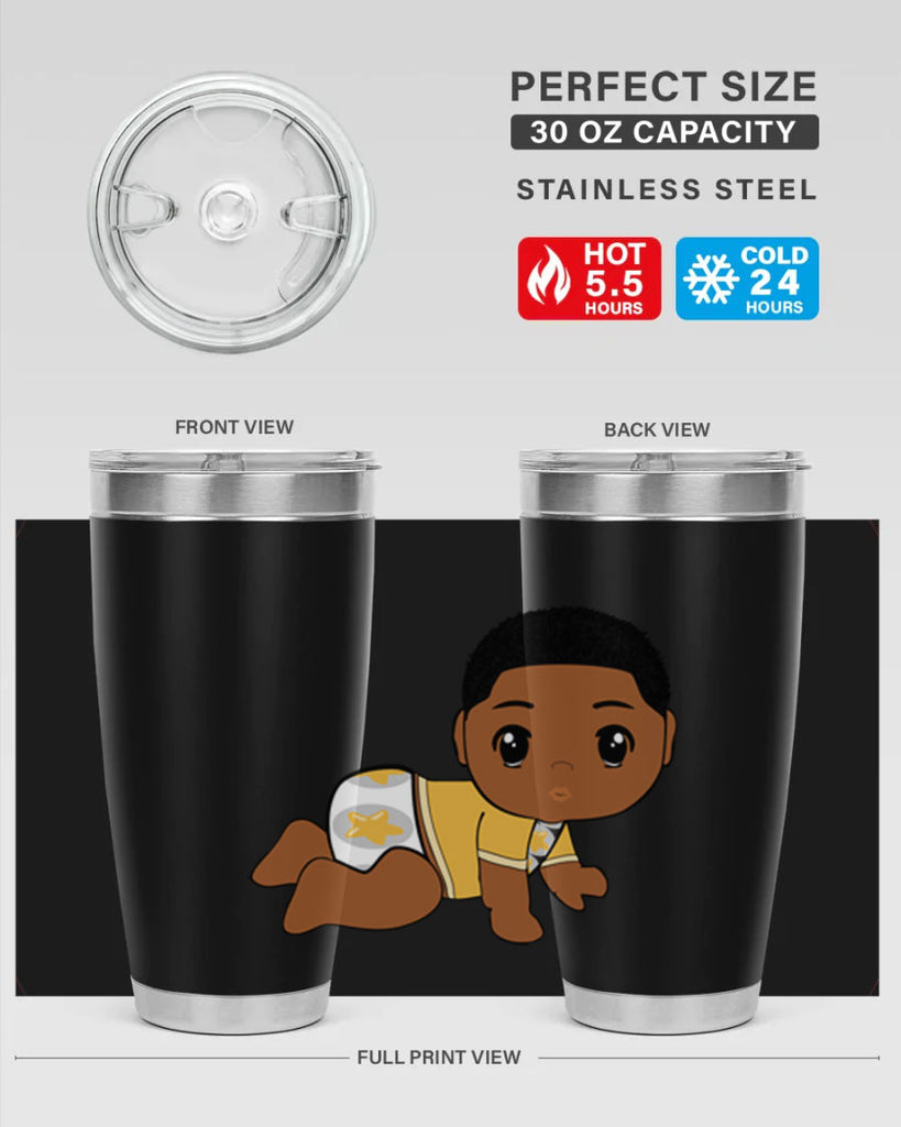 black baby boy 2#- black men - boys- tumbler