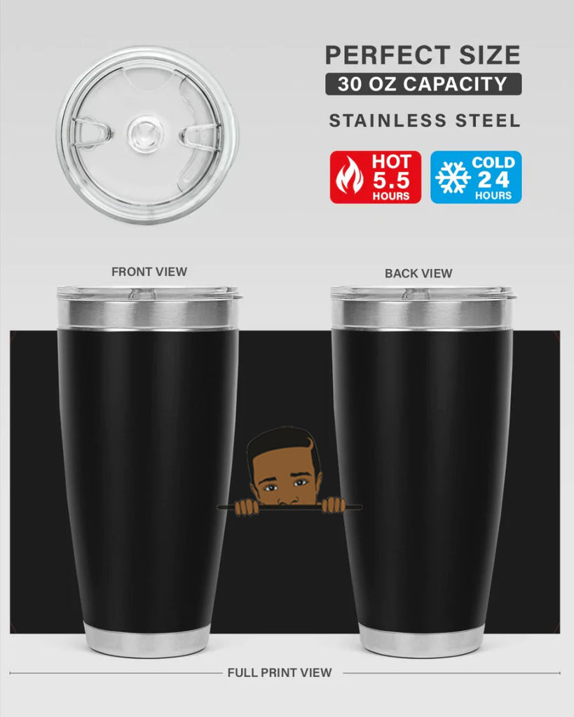 black boy 5#- black men - boys- tumbler