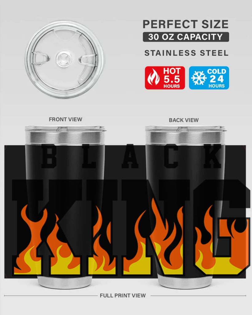 black king flames 232#- black words phrases- Cotton Tank