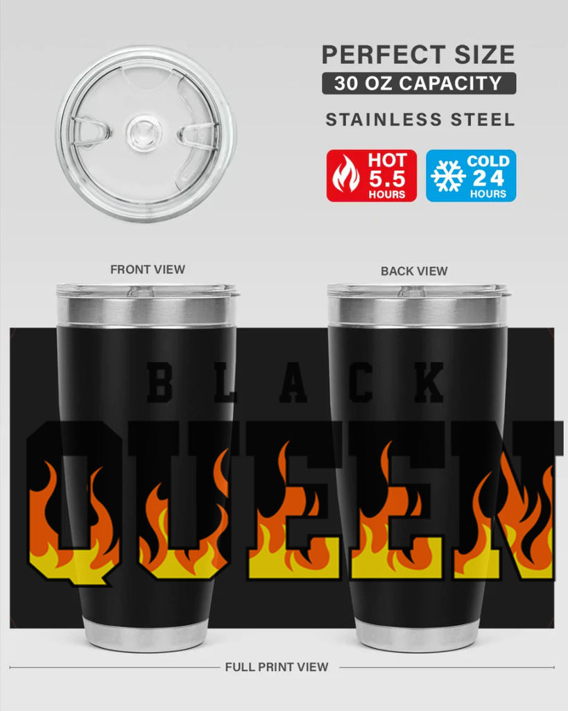 black queen flames 220#- black words phrases- Cotton Tank