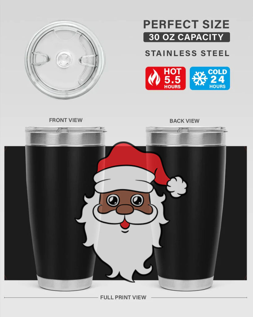 black santa 25#- black men - boys- tumbler