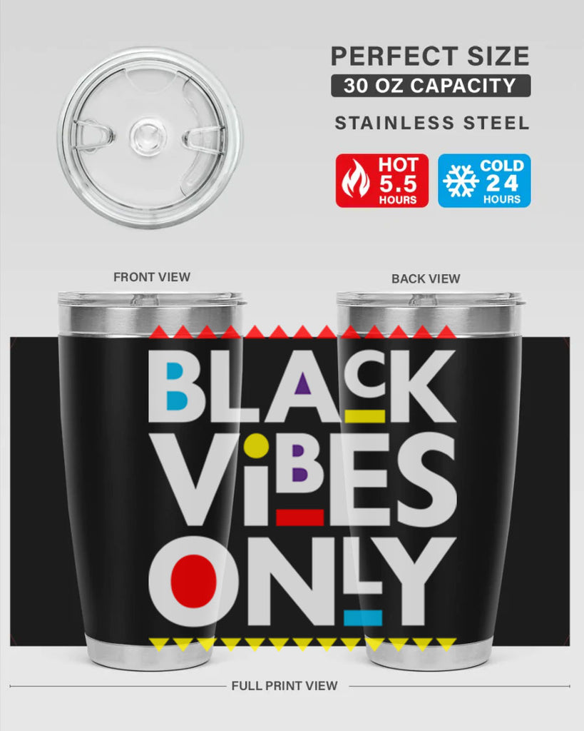 black vibes only 217#- black words phrases- Cotton Tank