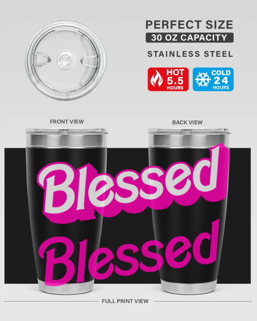 blessed barbie 193#- black words phrases- Cotton Tank