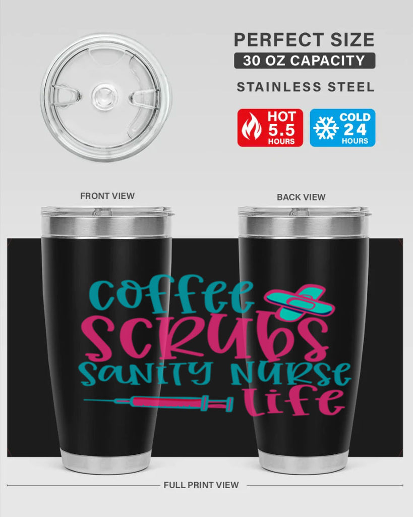 coffee scrubs sanity nurse life Style 390#- nurse- tumbler