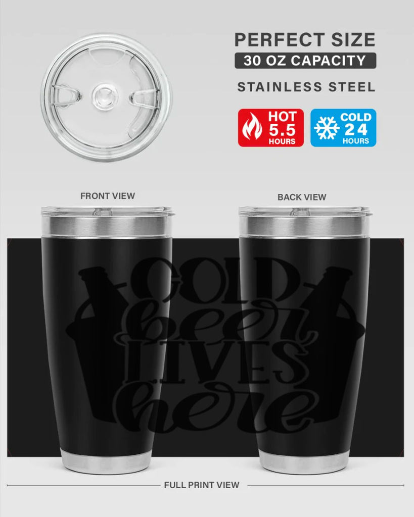 cold beer lives here 43#- beer- Tumbler