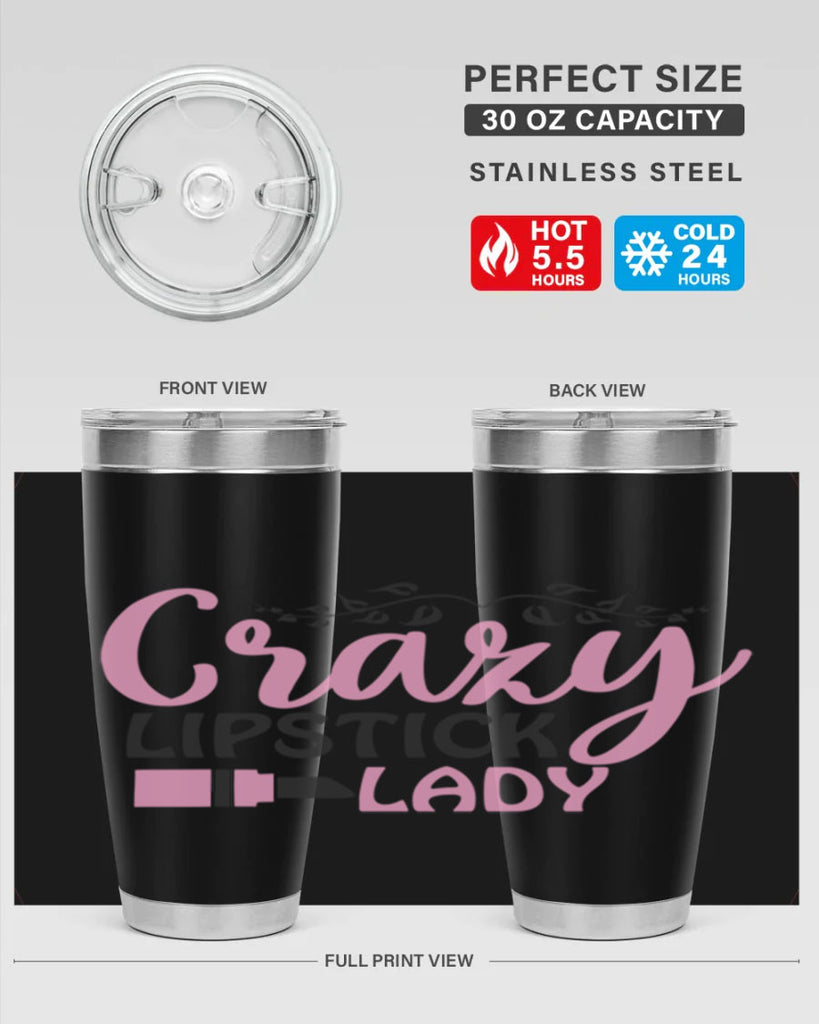 crazy lipstick lady Style 159#- make up- Tumbler