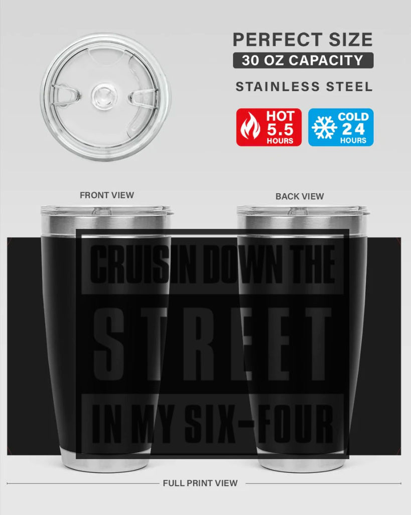 cruisin down the street 181#- black words phrases- Cotton Tank
