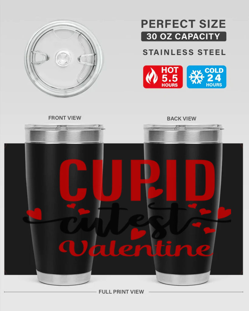 cupid cutest valentine 72#- valentines day- Tumbler